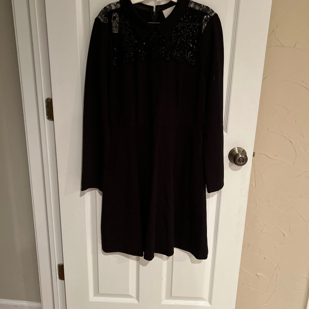 Black cocktail skater dress